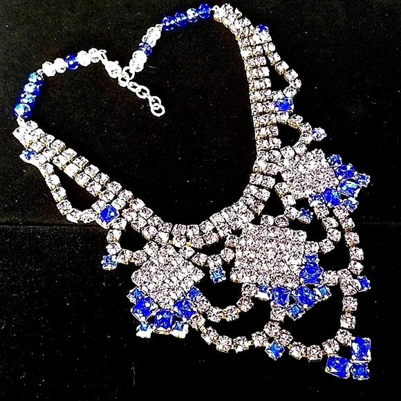 Repurposed Vintage Czech Glass Crystal Necklace - Picture 13 of 16